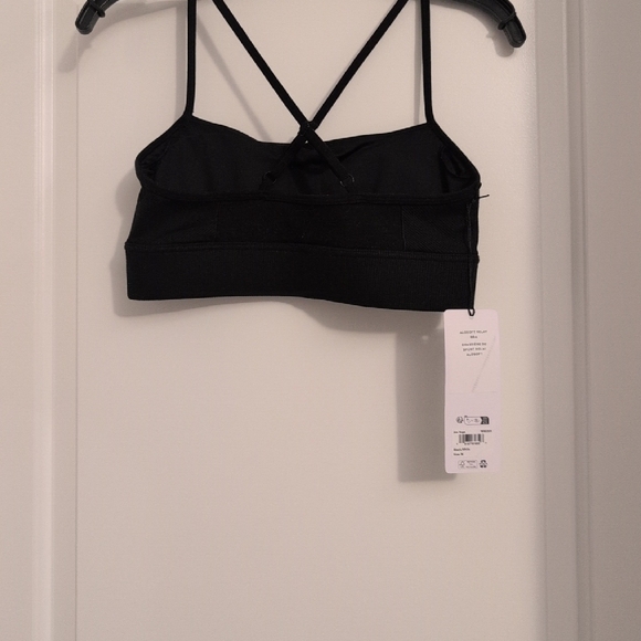 ALO Yoga Relay Black and White Women's Alosoft Bra Medium - Picture 6 of 8